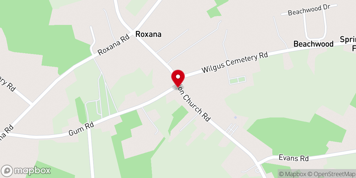 Map showing location of Roxana United Methodist Church