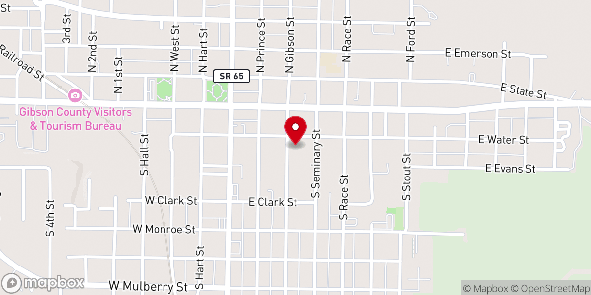 Map showing location of The Salvation Army Princeton Indiana