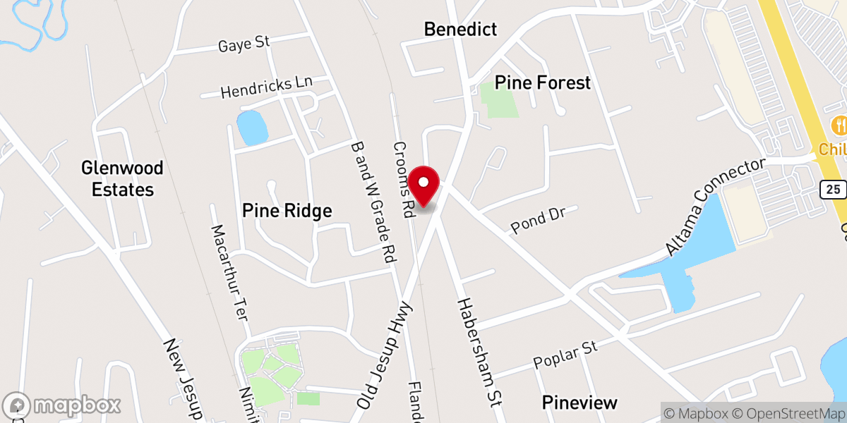 Map showing location of Family Life Church