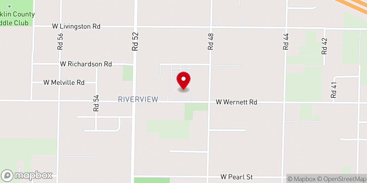 Map showing location of Riverview Baptist Bible Institute