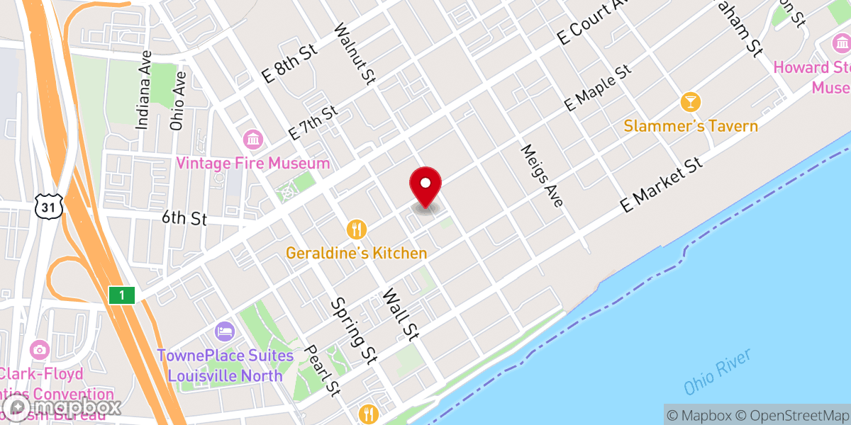 Map showing location of St. Augustine Parish Hall