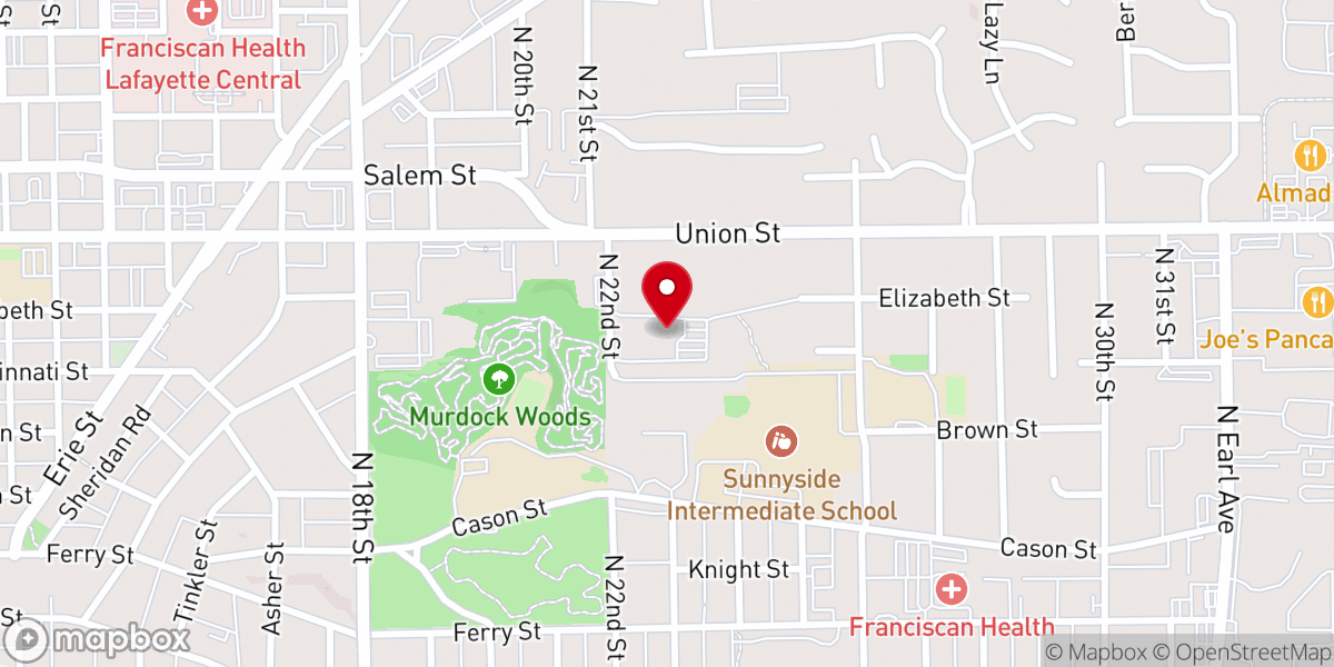Map showing location of Grace United Methodist Church
