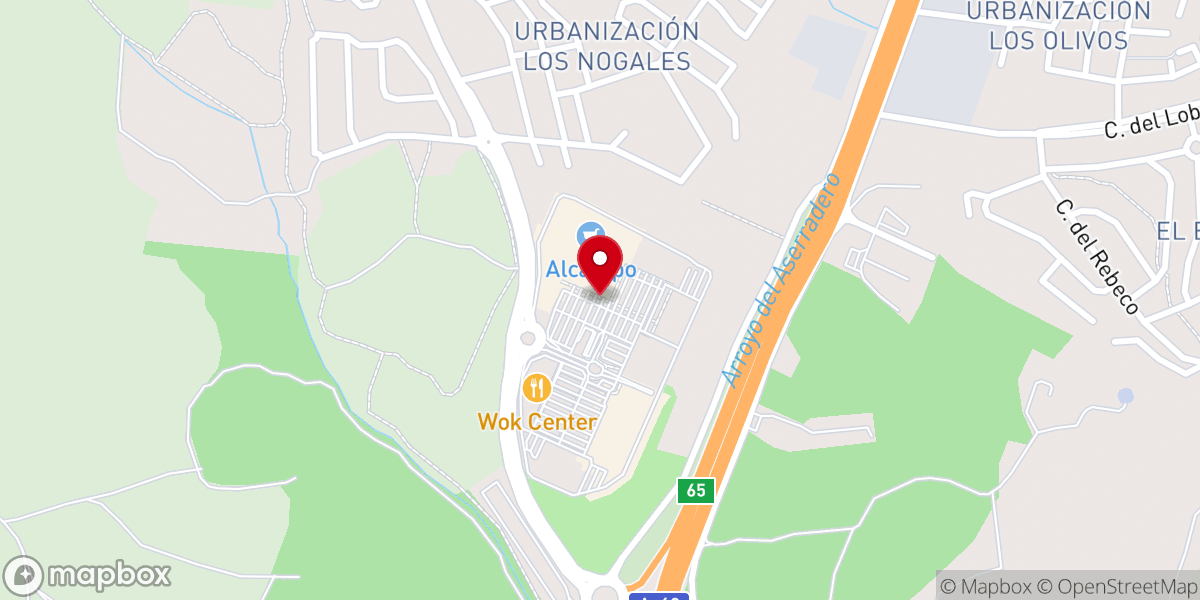 Map showing location of Abadía Flex Shopping Center