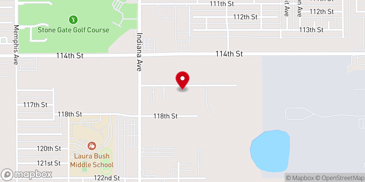 Map showing location of World Harvest Christian Center
