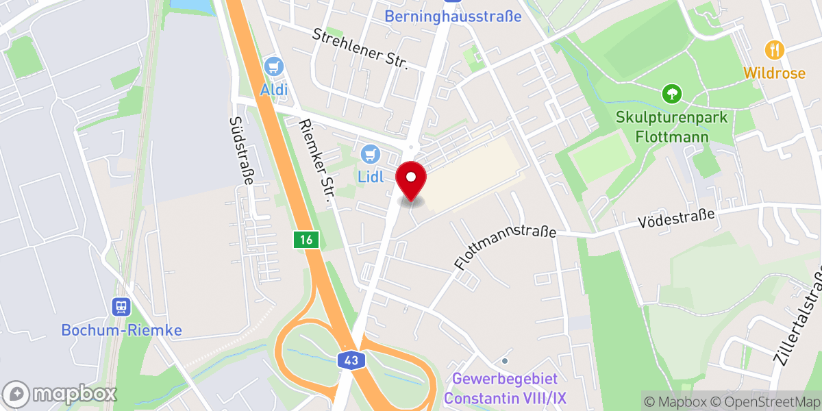 Map showing location of Gemeinde Unterwegs e.V.