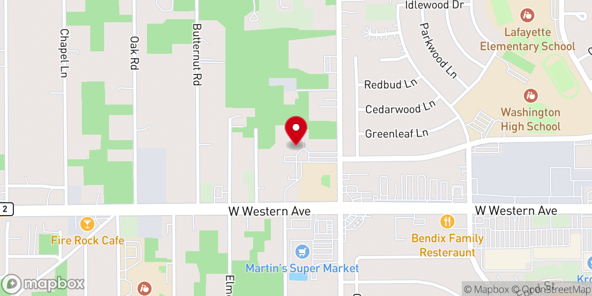 Map showing location of Holy Family Catholic Church