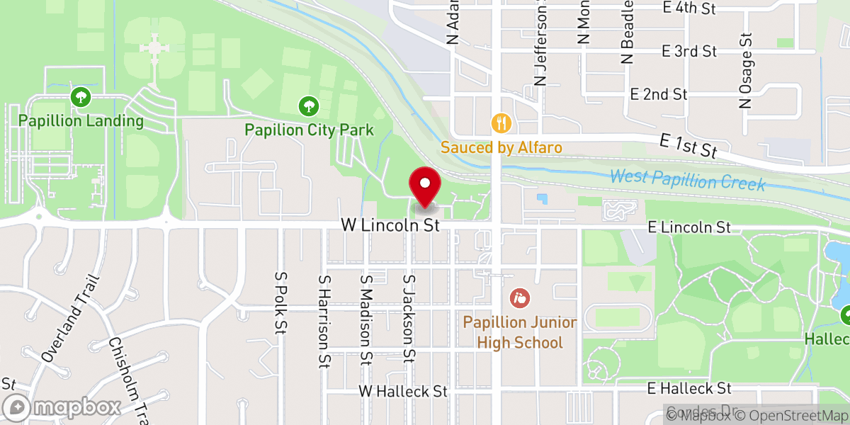 Map showing location of Redeemer Lutheran Church
