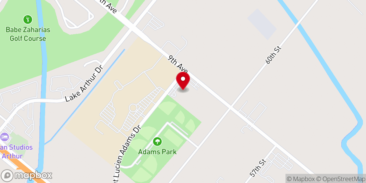 Map showing location of Our Lady of Guadalupe Catholic Church & Shrine
