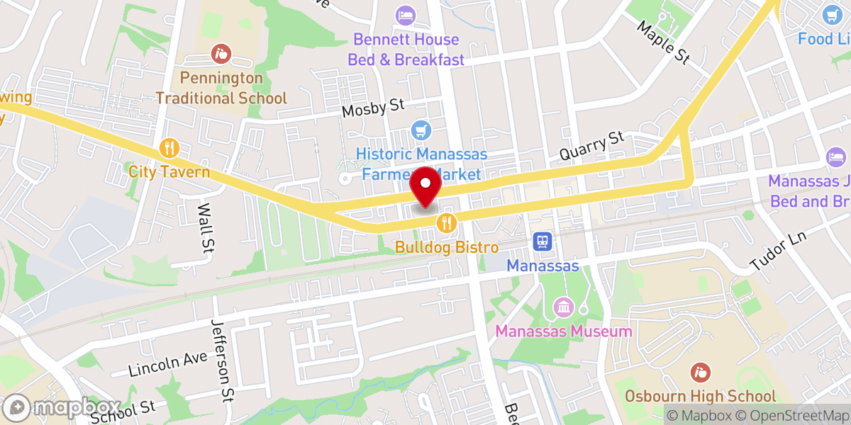 Map showing location of First Baptist Church