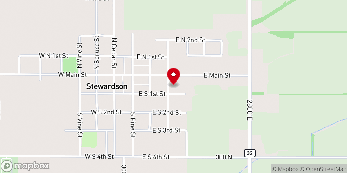 Map showing location of Trinity Lutheran School