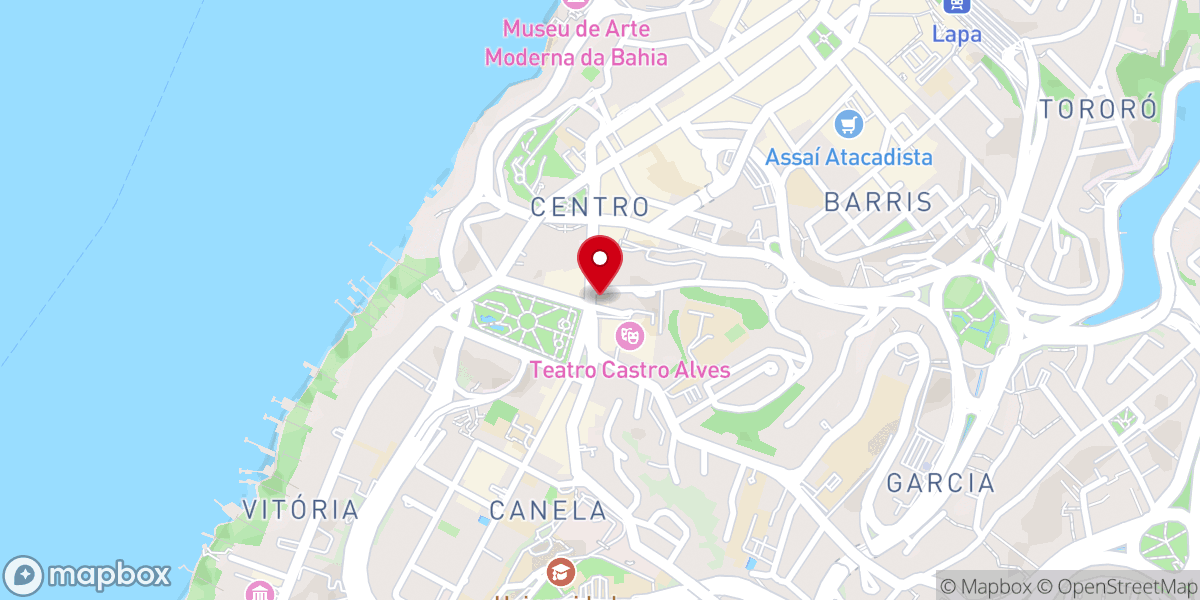 Map showing location of Igreja Batista Sião