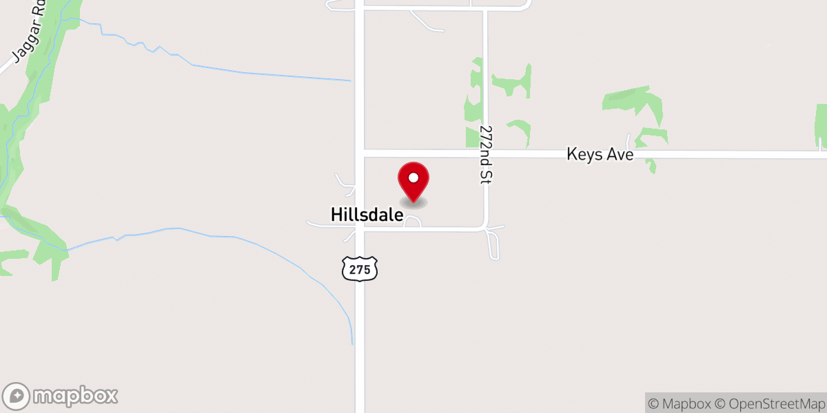 Map showing location of Hillsdale Community Church