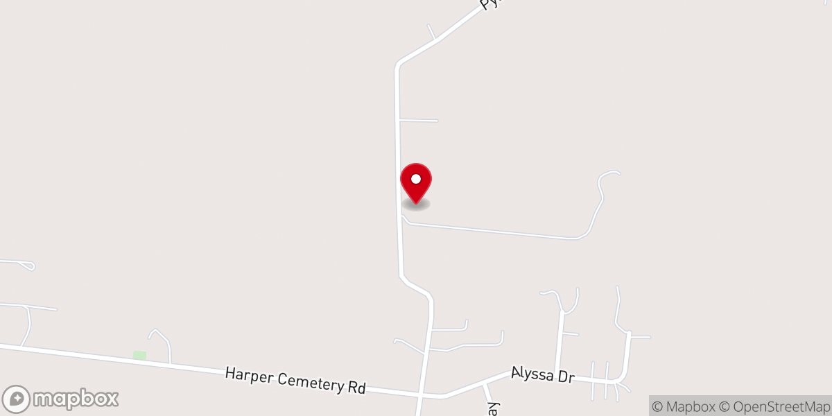 Map showing location of Corinth Church