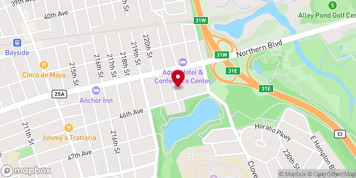 Map showing location of 뉴욕성실장로교회 The Faithful Church of New York