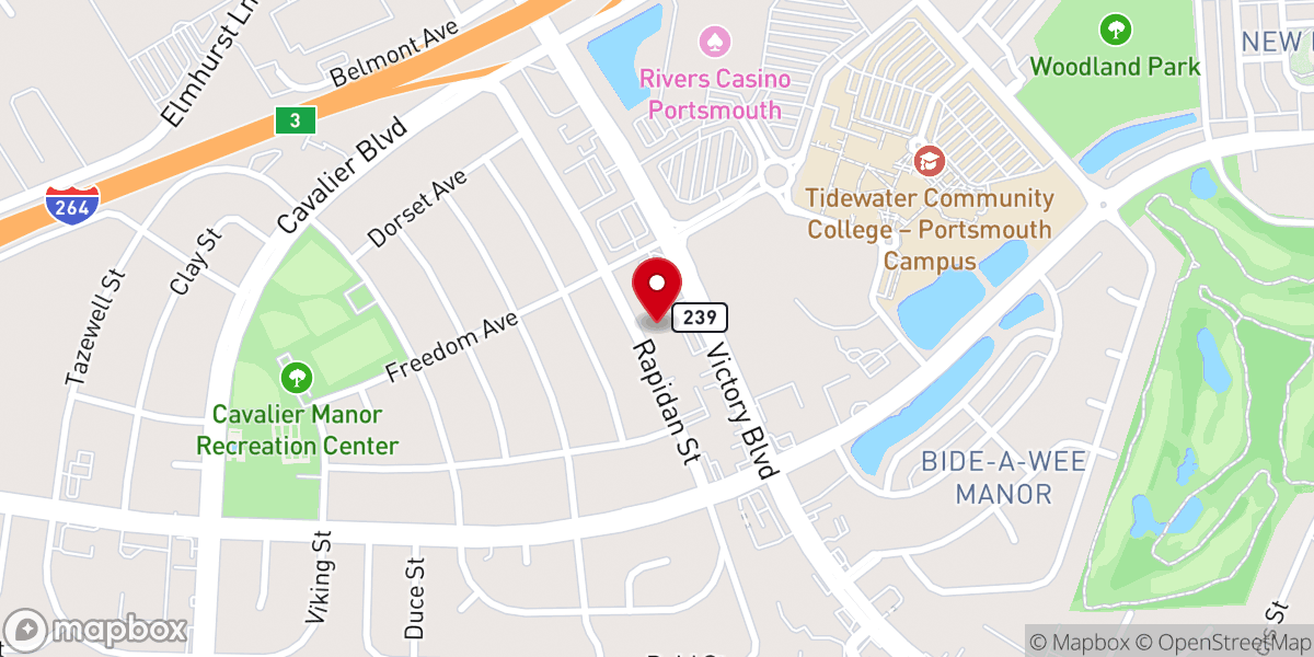 Map showing location of New Mt Vernon Baptist Church