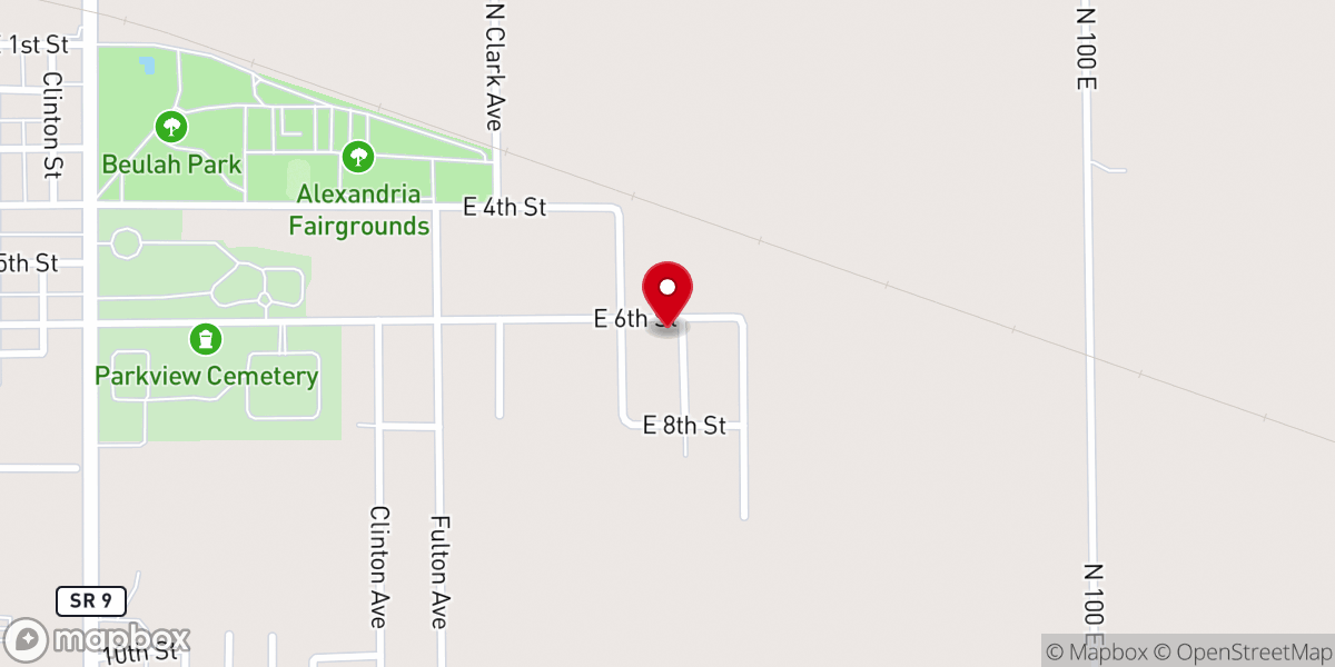 Map showing location of Greater Hope Apostolic Church