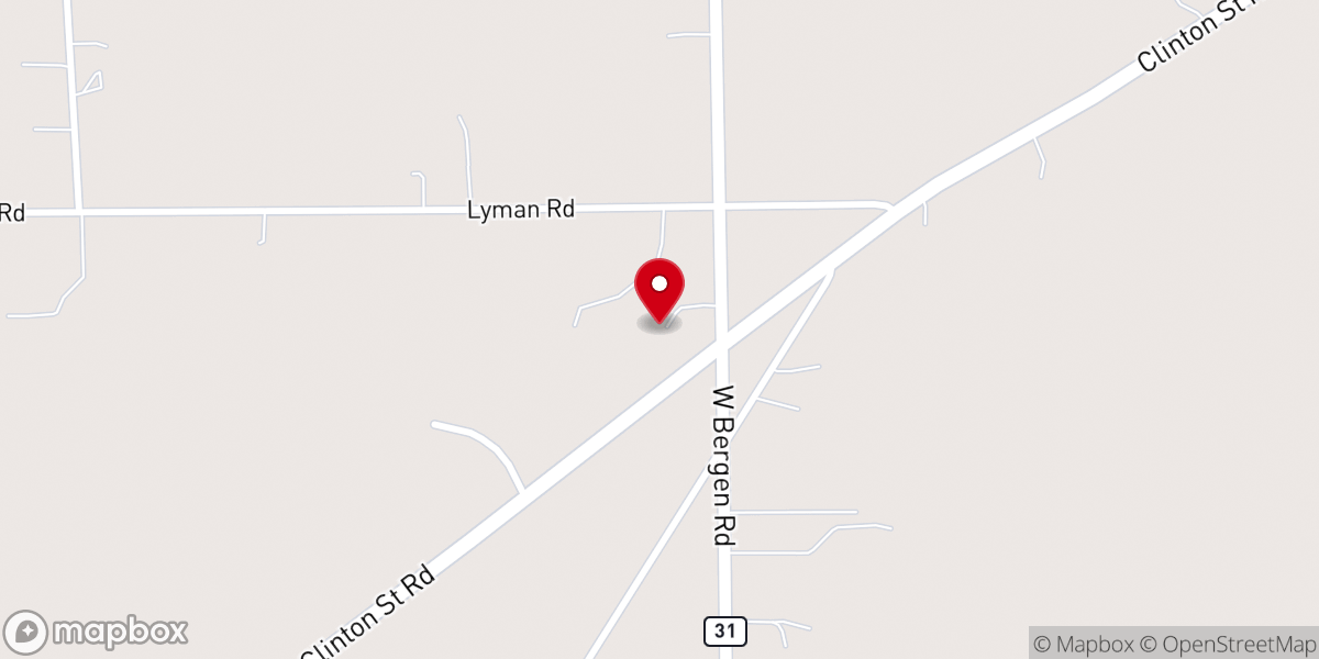 Map showing location of Bethel Baptist Church-Bergen