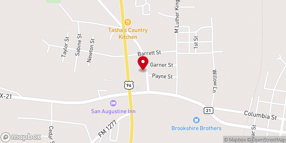 Map showing location of Reedchapel Baptist Church