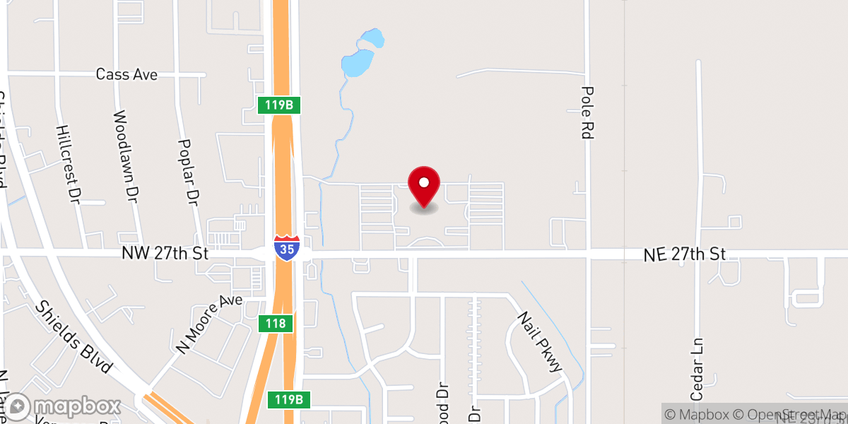 Map showing location of First Moore Baptist Church