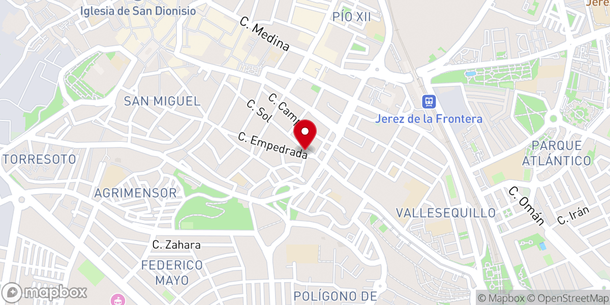 Map showing location of Hermandad de la Yedra