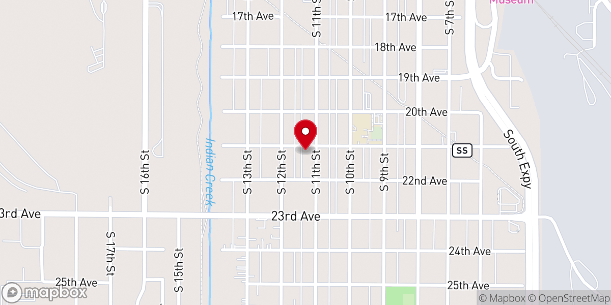 Map showing location of Faith Lutheran Church