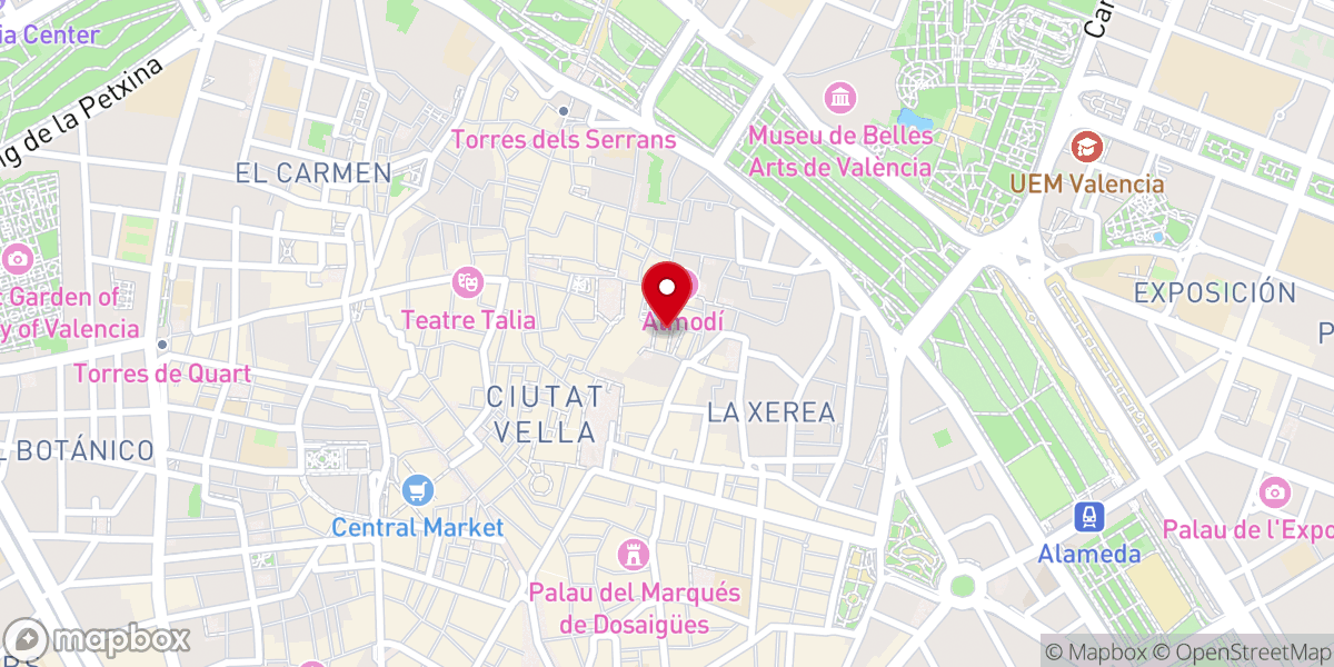 Map showing location of Cripta Arqueológica de la Prisión de San Vicente