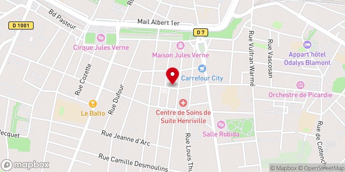 Map showing location of Maison Paroissiale