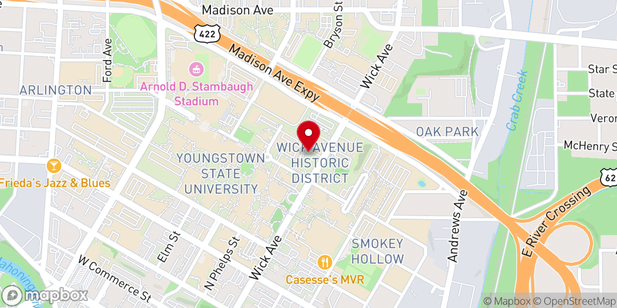 Map showing location of Holy Trinity Romanian Orthodox Church
