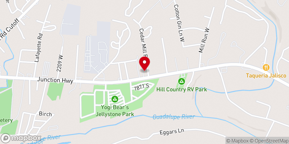 Map showing location of Junction Highway Church of Christ