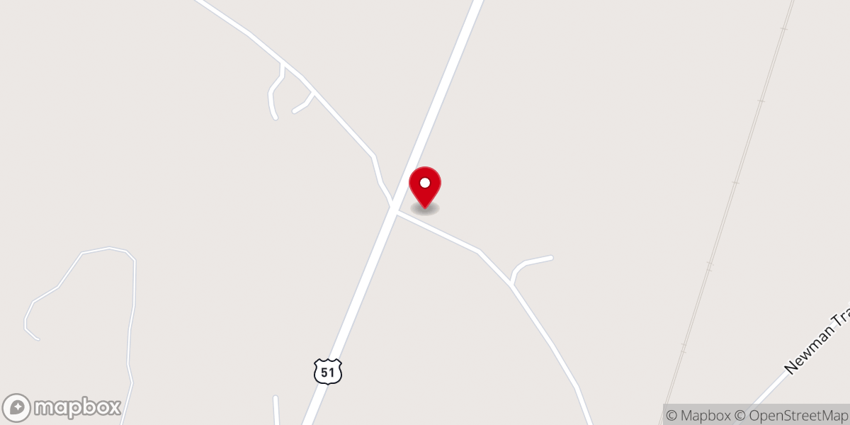 Map showing location of Hillcrest Church of Christ