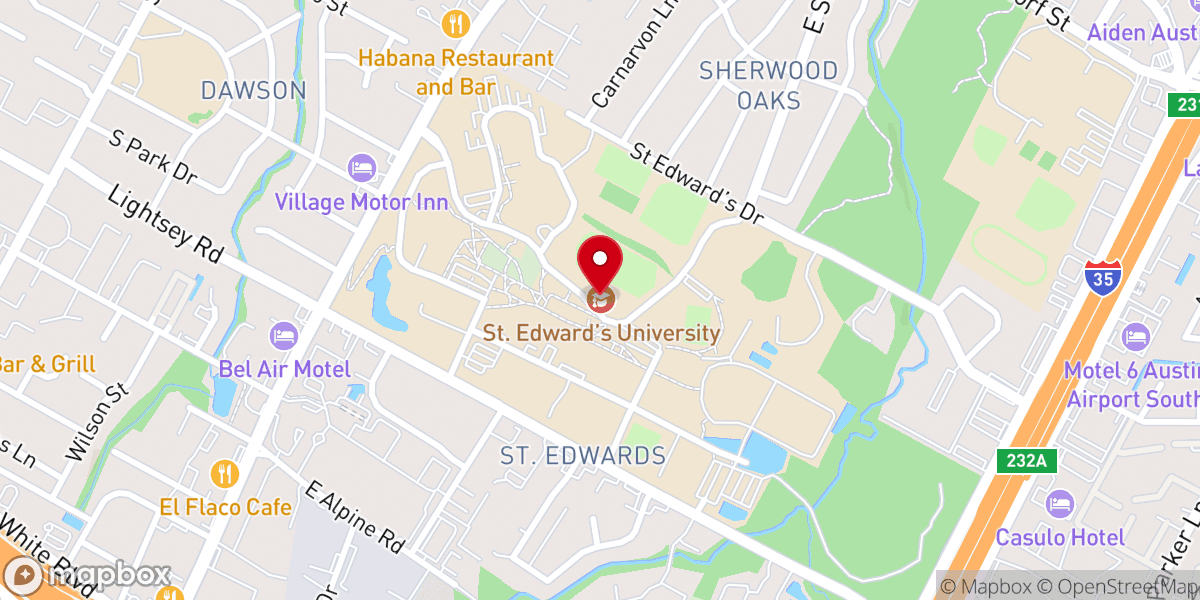 Map showing location of Our Lady of Lourdes Grotto