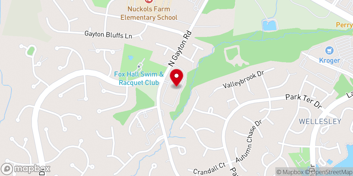 Map showing location of Gayton Baptist Church