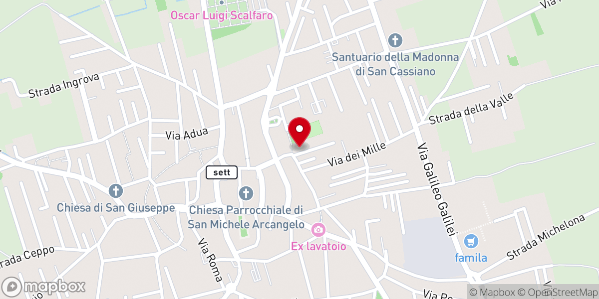 Map showing location of Oratorio di Cameri