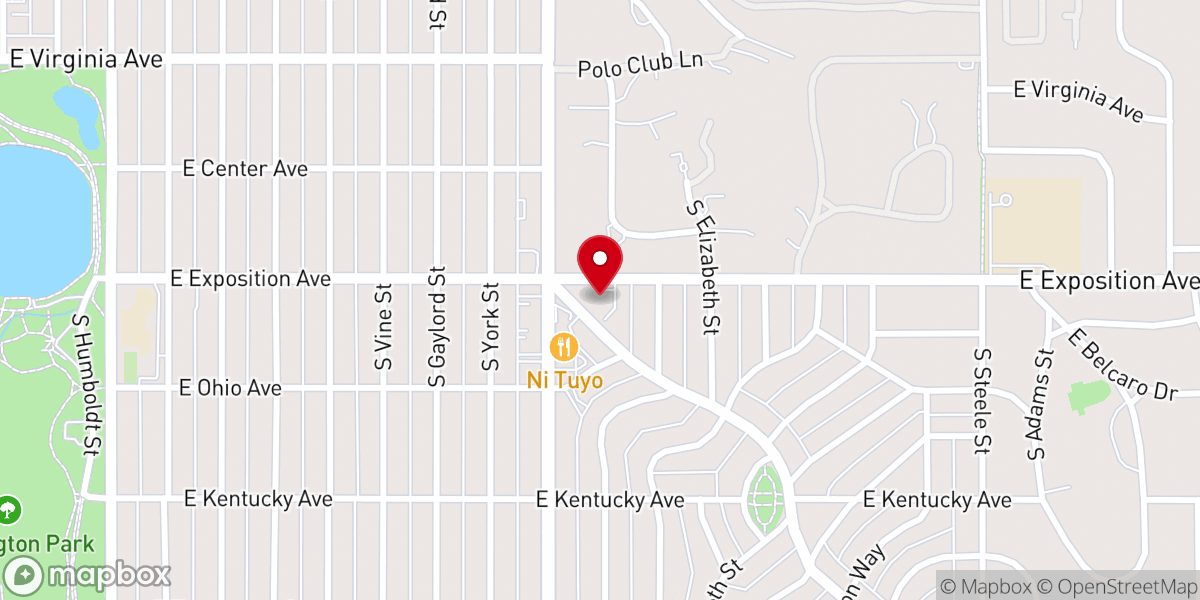 Map showing location of New Denver Church