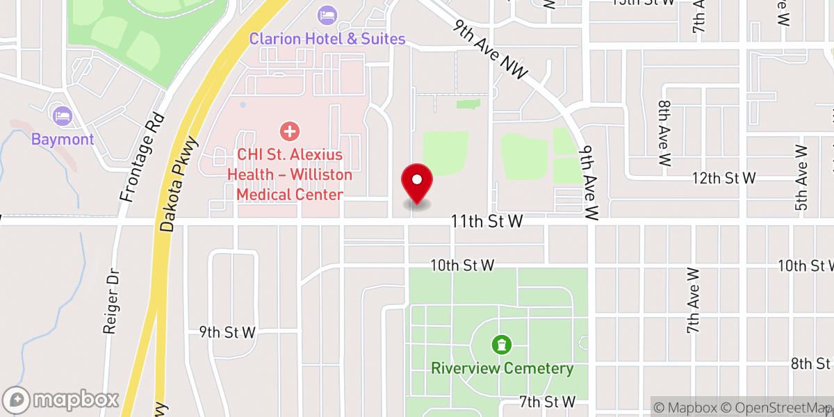 Map showing location of Northern Plains Youth for Christ