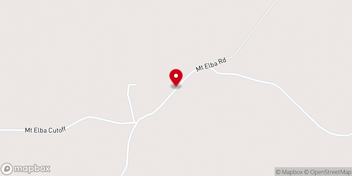 Map showing location of Mount Elba Church