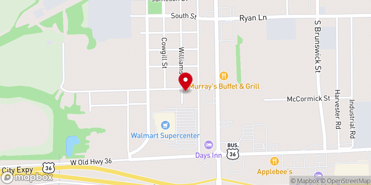 Map showing location of New Life Churchq
