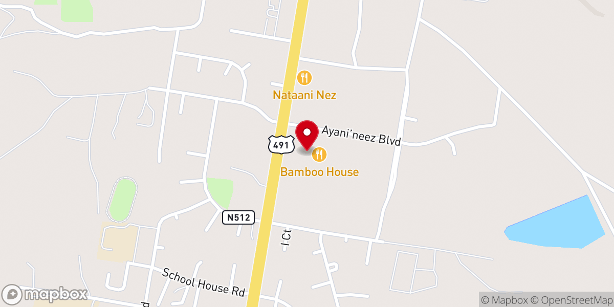 Map showing location of Shiprock Navajo Congregation