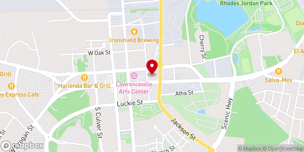 Map showing location of Atlanta City Church