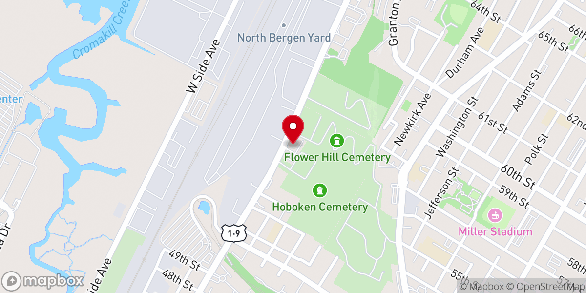 Map showing location of Hispanic Baptist Church, North Bergen⛪