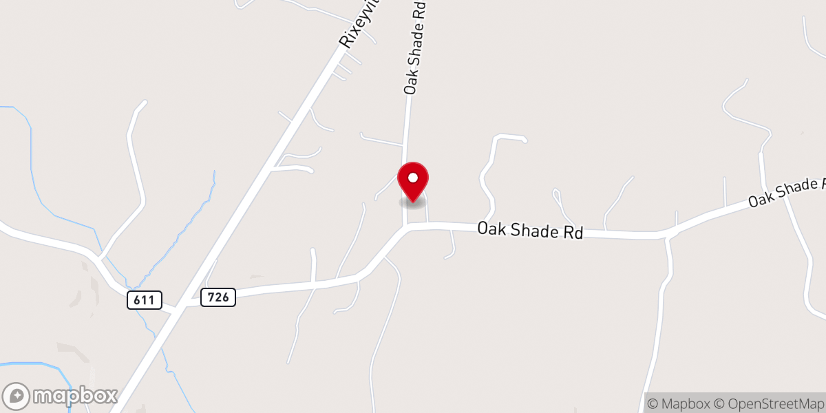 Map showing location of Little Fork Episcopal Church