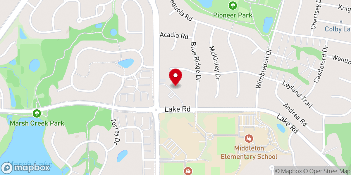 Map showing location of Woodbury Community Church