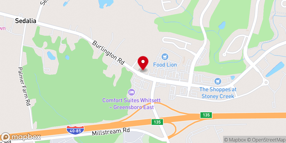 Map showing location of St James United Methodist Church