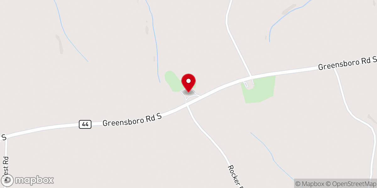 Map showing location of Phillips Mill Baptist Church
