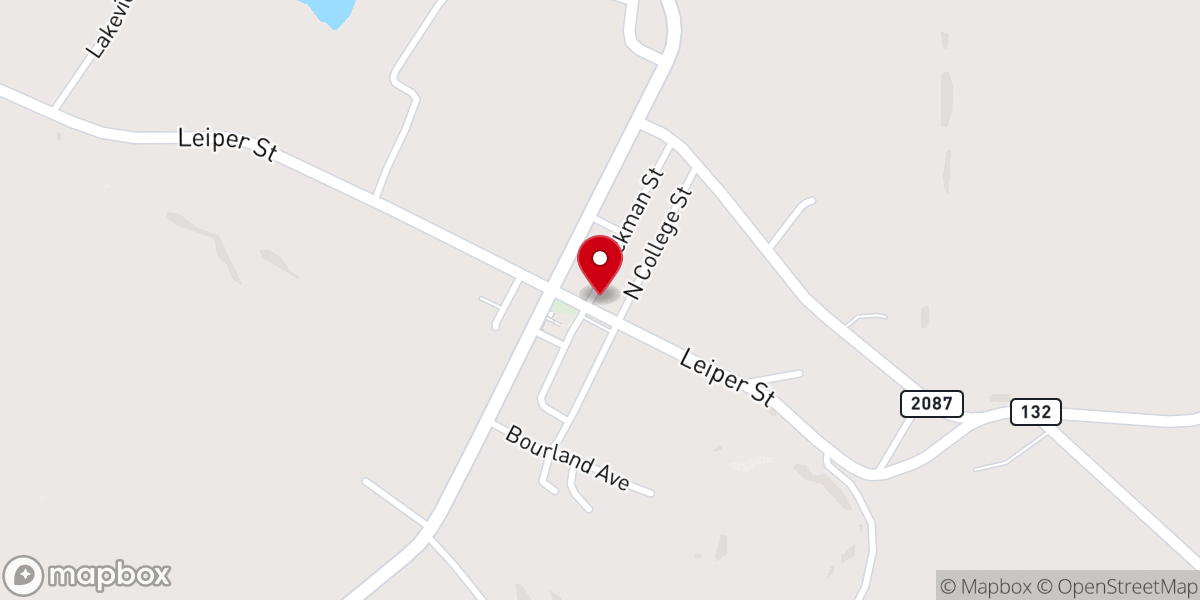 Map showing location of Dixon General Baptist Church