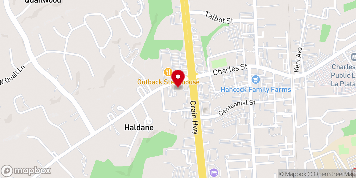 Map showing location of La Plata United Methodist Church