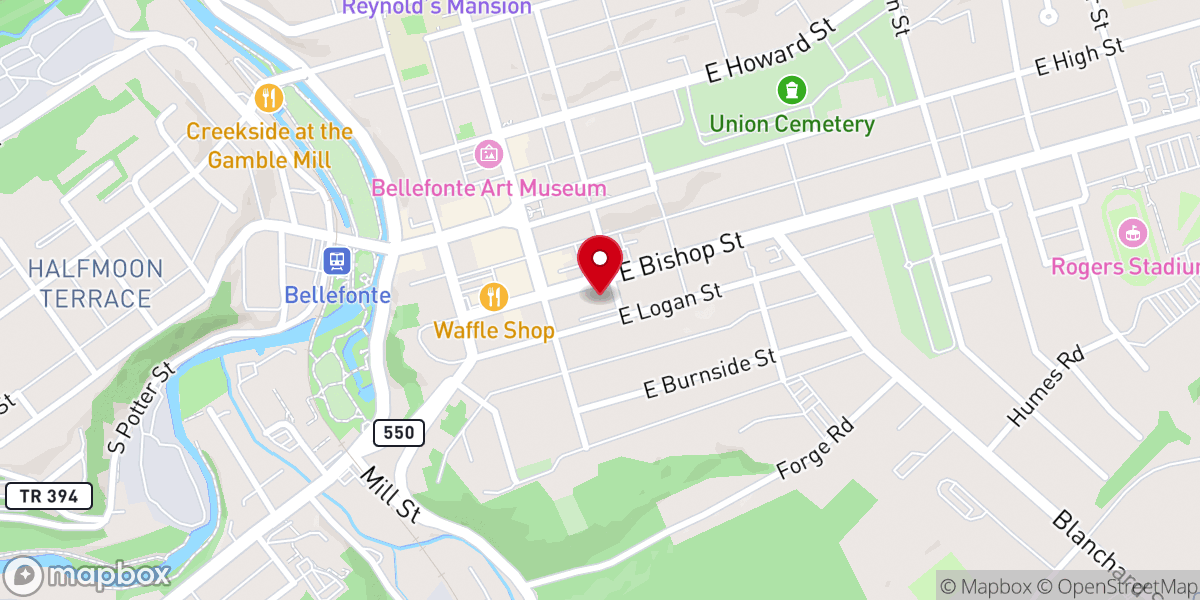Map showing location of St John Evangelist Catholic