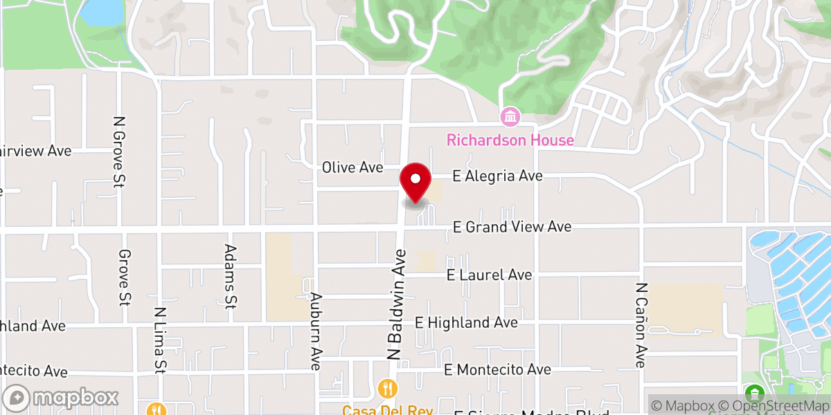 Map showing location of St. Rita Catholic Parish