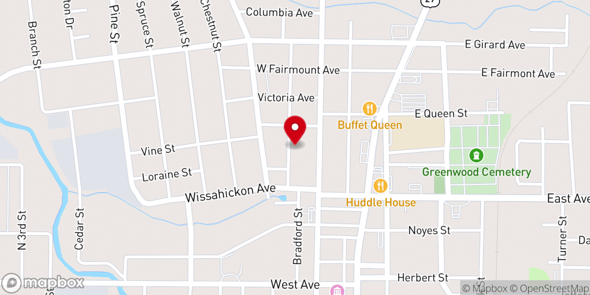 Map showing location of First Baptist Church Family Life
