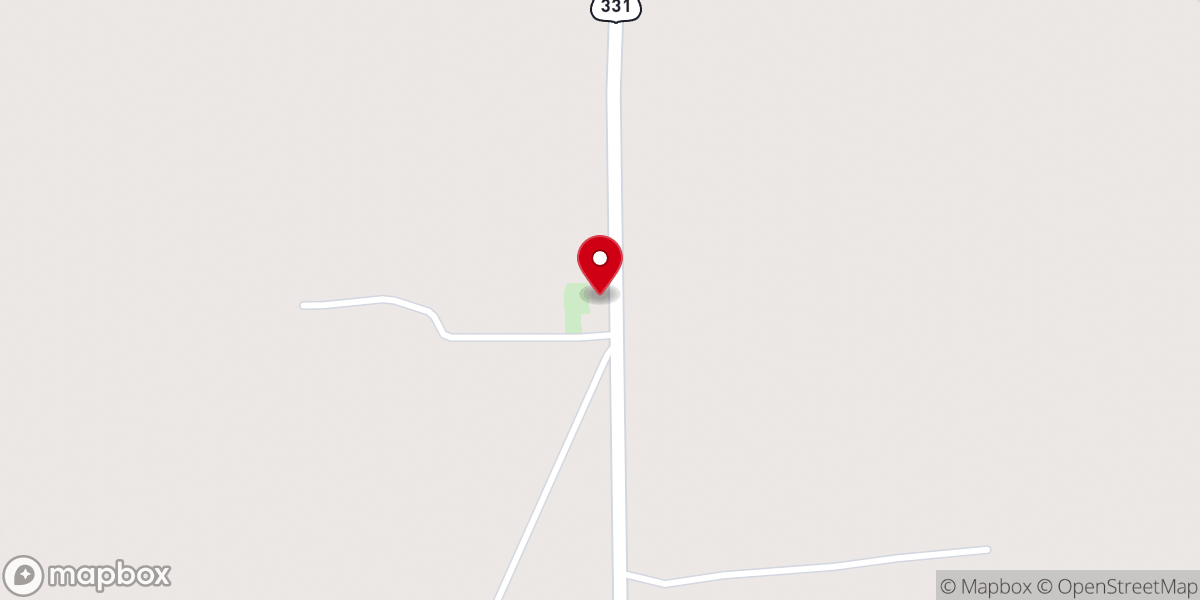 Map showing location of Sweet Home Baptist Church